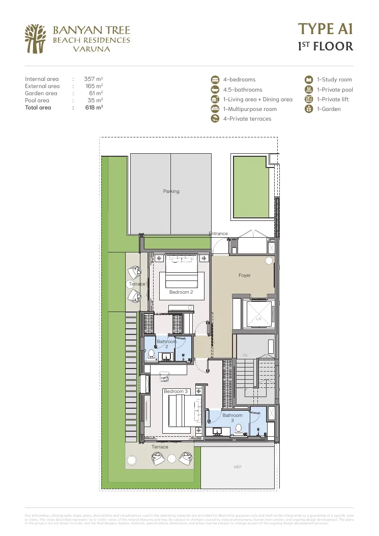 Banyan Tree Beach Residences Varuna plan
